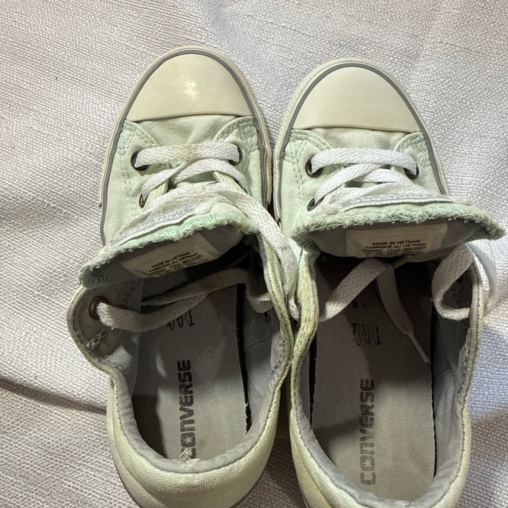 Converse Kids' Light Green All Star Sneakers - Picture 5 of 5